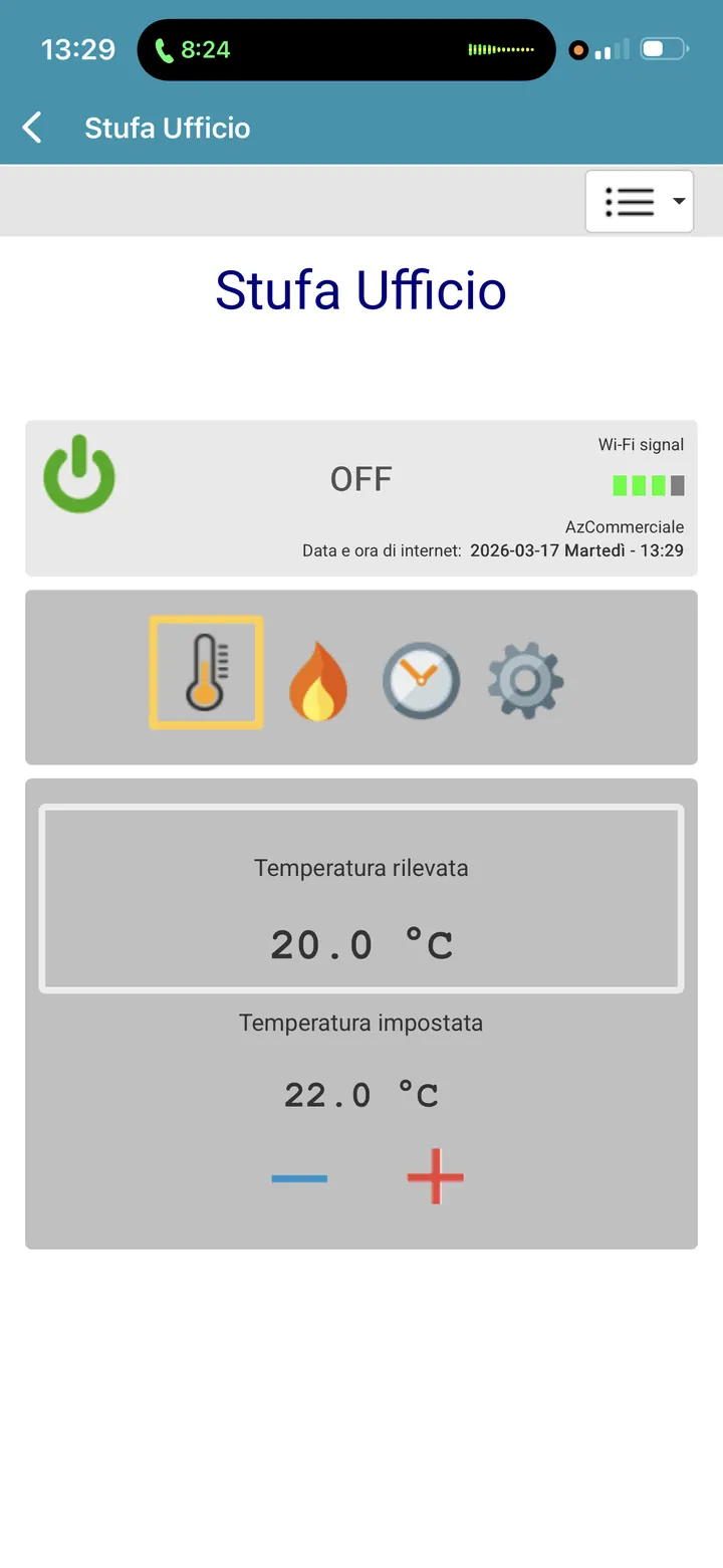 Schermata app WiNet+ 3780