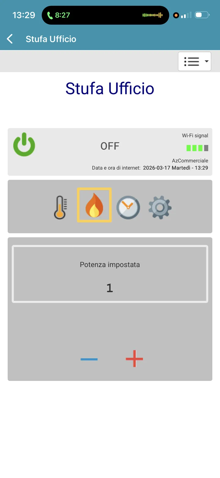 Schermata app WiNet+ 3781